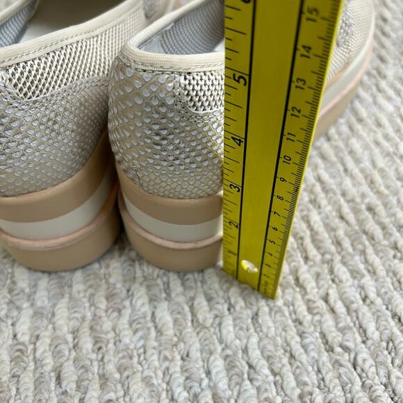 dolce vita Jhenee Platform Sneaker Size 7.5 Gold & Cream Mesh Sides - Picture 8 of 8